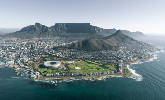 Kaapstad in Zuid-Afrika